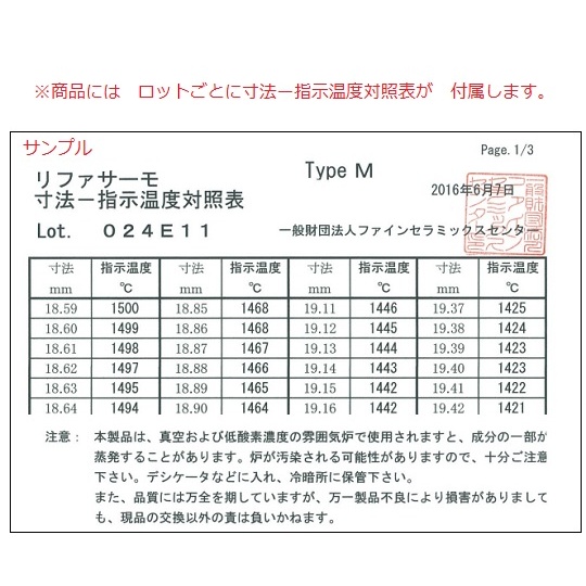 共通熱履歴センサリファサーモ200入L1【1-5030-04】