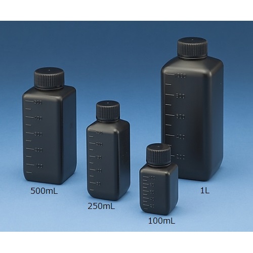 Jボトル角型 細口 遮光 100mL 1【15-6001-55】