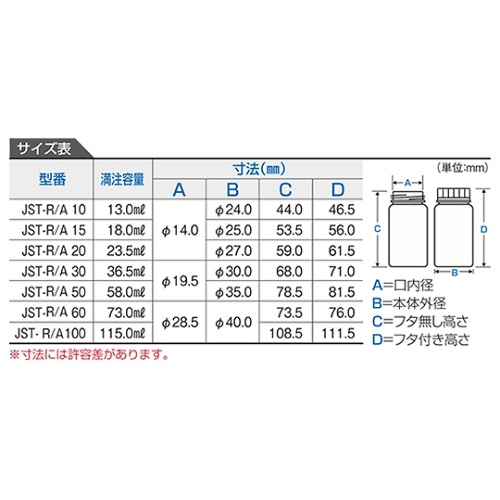 PETスクリューバイアル50mL 褐色【17-2000-50-55】