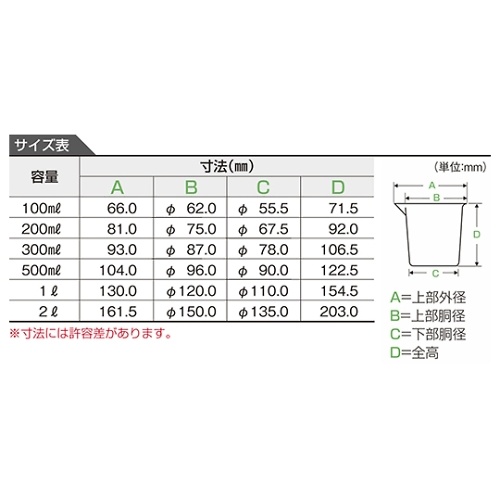 PC計量カップ 2L 1個 3008-2【30-0820-00-55】