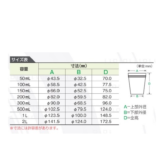 PPディスポビーカー 100mL 1個【30-1407-55】