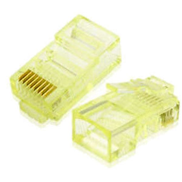 Cat5コネクター 黄【MC-RJ45-CAT5-YL】