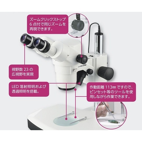 LEDズーム実体顕微鏡 SZM223B【3-6690-01】