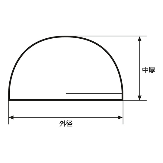 半球レンズ 半球φ2×1t【3-6932-01】