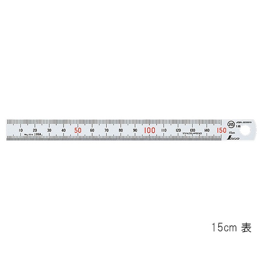 直尺 ステン 30cm赤数字入 JIS【3-7359-02】