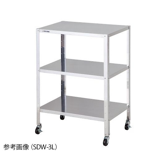 SDW-3R ステンレス製導電ワゴン【4-2089-02】