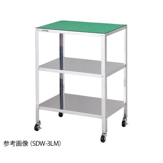 SDW-3RM ステンレス製導電ワゴン【4-2090-02】