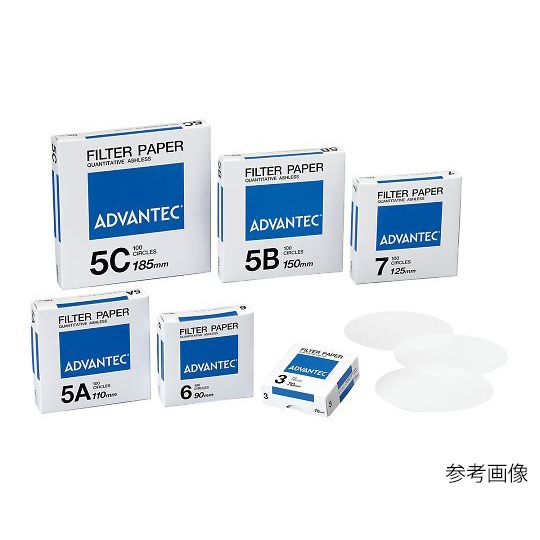 定量濾紙 No.5A 125mm 百枚【4-898-12】