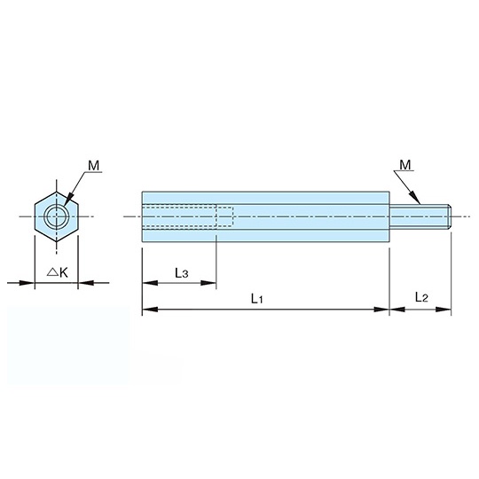 EK-520 六角スペーサー【62-2984-10】