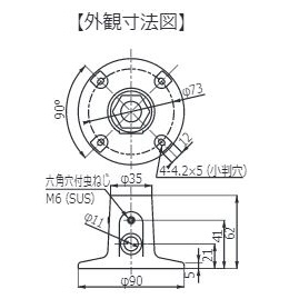 表示灯用ポール取付台【SB-102】