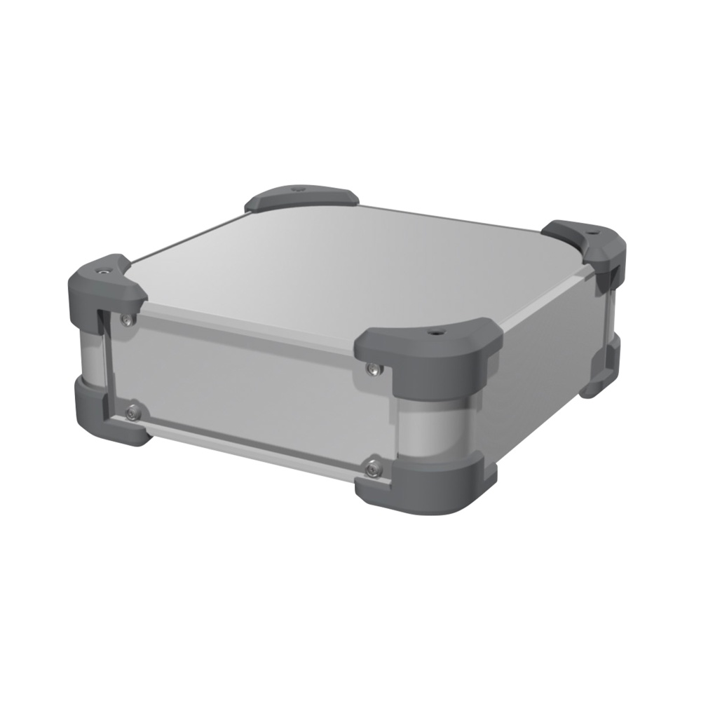 AUGE型コーナーガード付EMCシールドケース(シルバー/グレー)【AUGE66-16-16-SG】