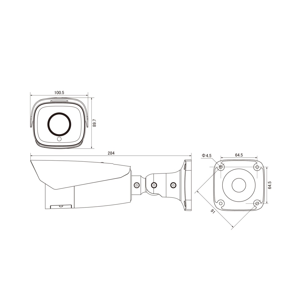 4倍ズームレンズ搭載 防水バレット型IPカメラ【IP-WB12A】