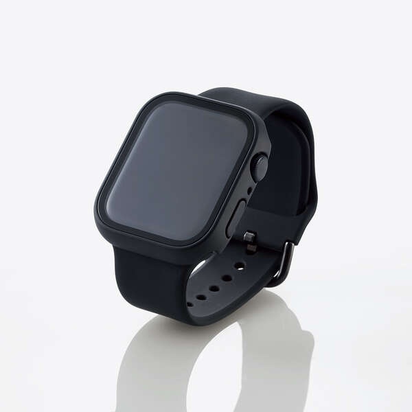 Apple Watch 45mm用フルカバーケース プレミアムゴリラガラス 高透明【AW-22AFCGOBK】