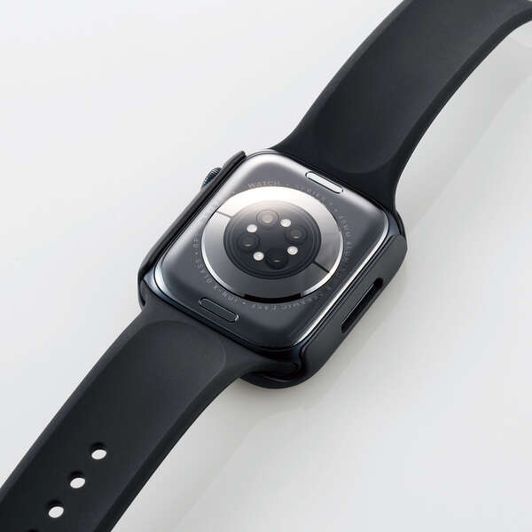 Apple Watch 45mm用フルカバーケース プレミアムゴリラガラス 高透明【AW-22AFCGOBK】