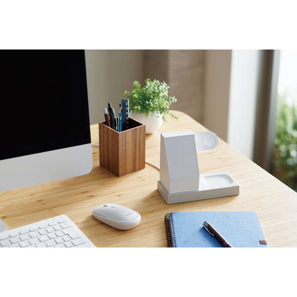 3in1マグネットワイヤレス充電スタンド(7.5W+5W+Apple Watch)【W-MS06WH】