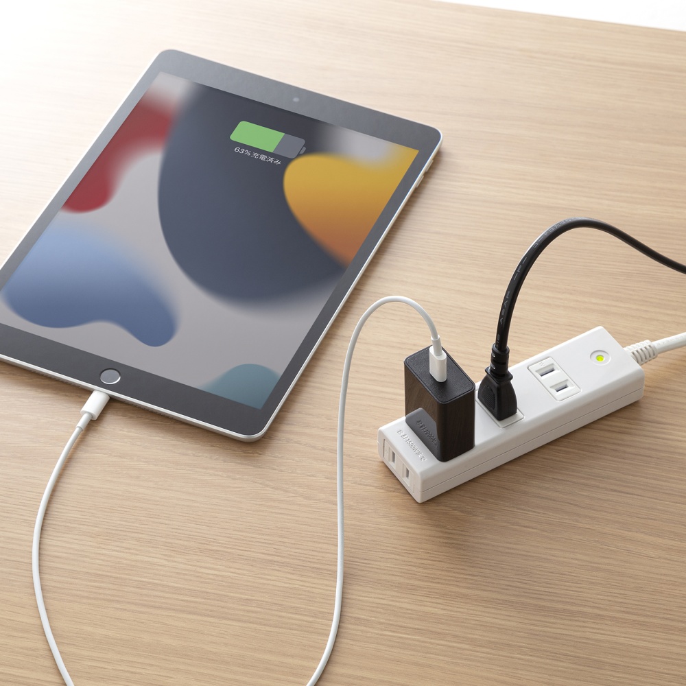 USB Type-C充電器(1ポート・3A)【ACA-IP92BK】