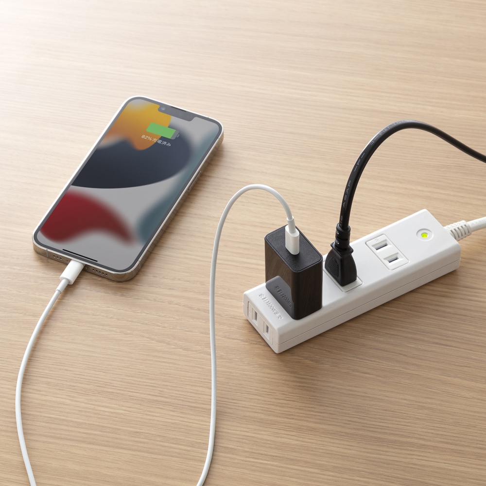 USB Type-C充電器(1ポート・3A)【ACA-IP92BK】