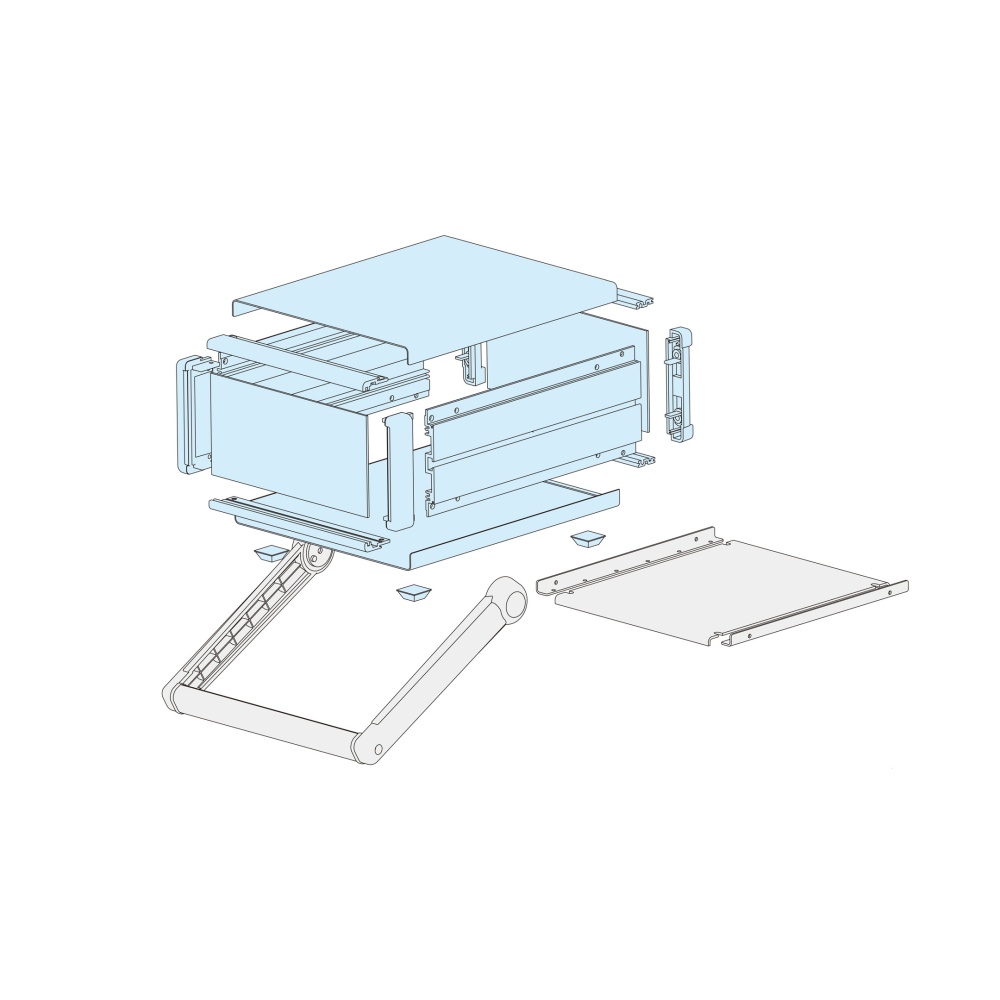 MON型ステップハンドル付システムケース【MON222-43-28B】