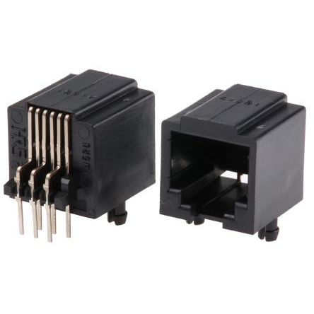 RJ11コネクタ(メス、スルーホール) TM5RU1-66(50) ヒロセ電機製 RJ11コネクタ(メス、スルーホール) TM5RU1-66(50) ヒロセ電機製