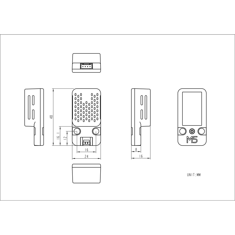 M5Stack用温湿度センサ付きCO2センサ(SCD41)【M5STACK-U104】