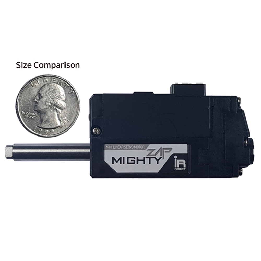 MIGHTY ZAP ミニリニアサーボモータ (12V、64N、10.5mm/s、PWM/TTL、27mm)【L12-64PT-3】