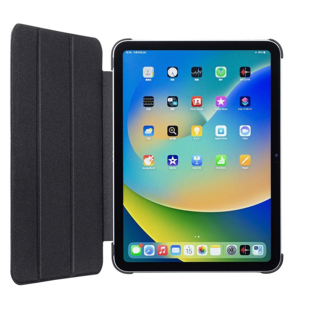 iPad10.9インチ ソフトレザーケース(ブラック)【PDA-IPAD1907BK】
