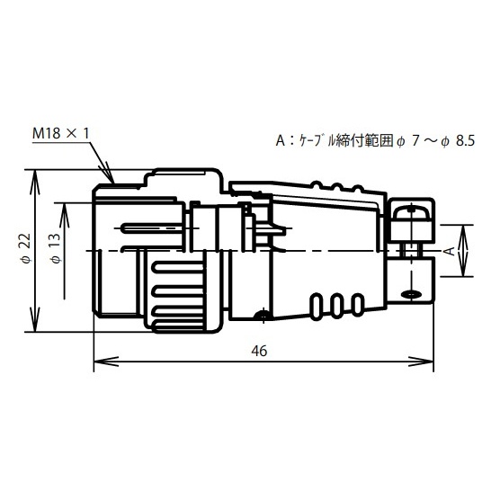 NJCアダプタUL品(シェルφ16・3極)【NJC163ADMUL】