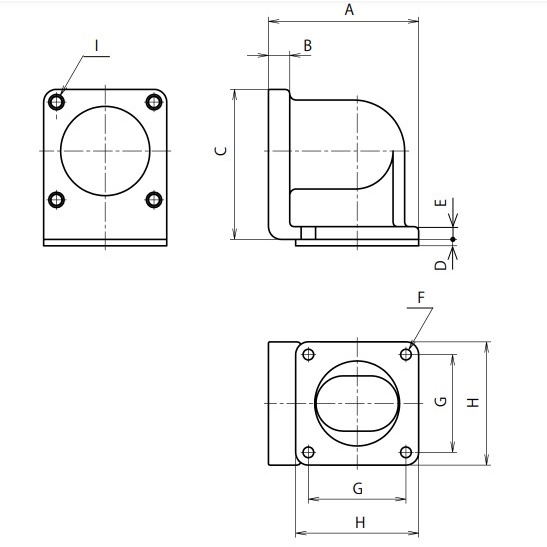 NJW・ENJW・ENRW・NAW・NRW・NEW兼用L座(φ16)【NJW16Lｻﾞ】