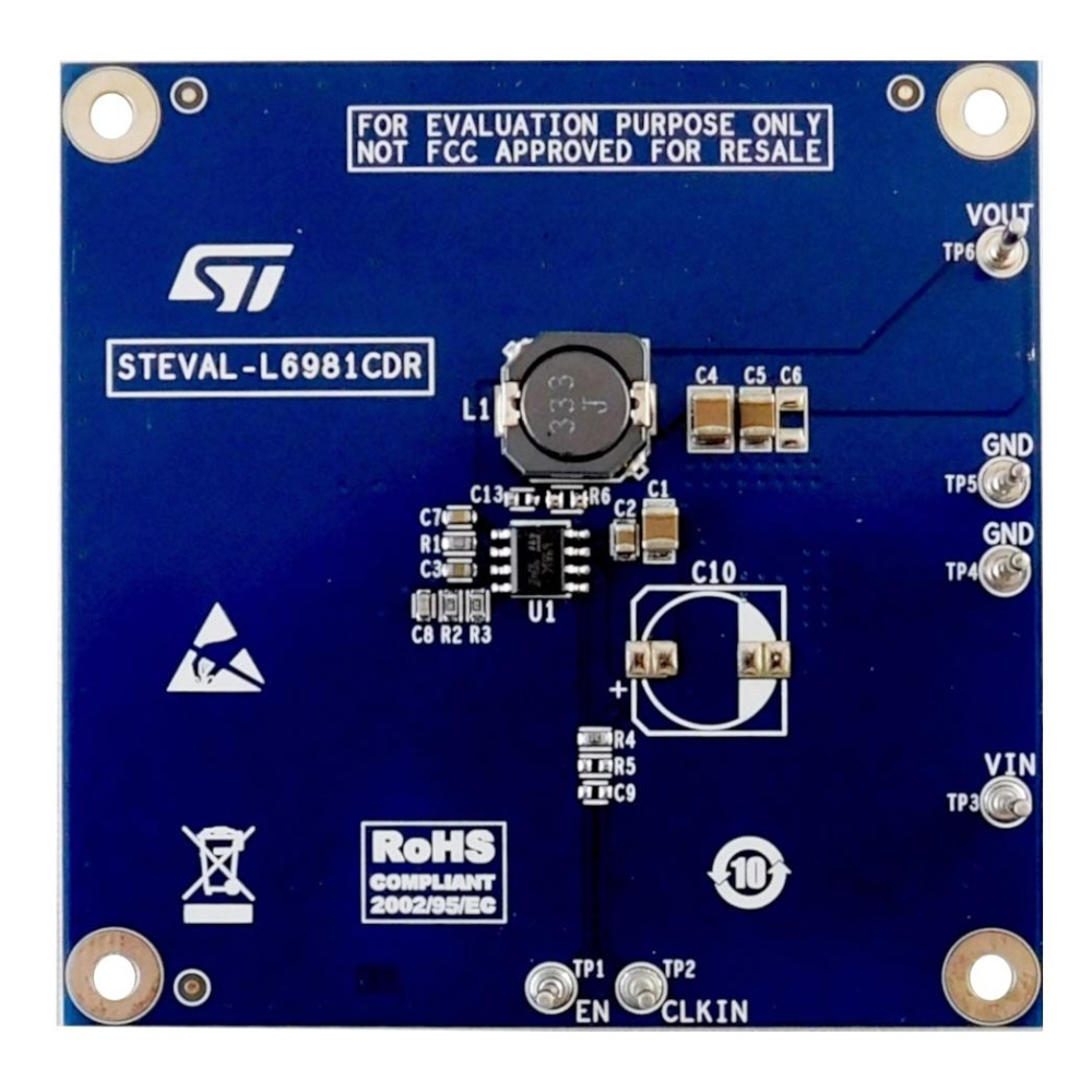 EVAL BOARD SYNCHRONOUS BUCK REGULATOR STEVAL-L6981CDR STマイクロエレクトロニクス製 ...