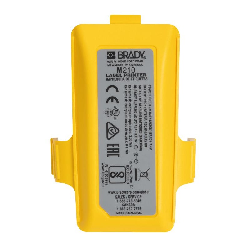 Brady® M210-BATTCOV Battery Cover For M210 Label Printer, Yellow | SMC