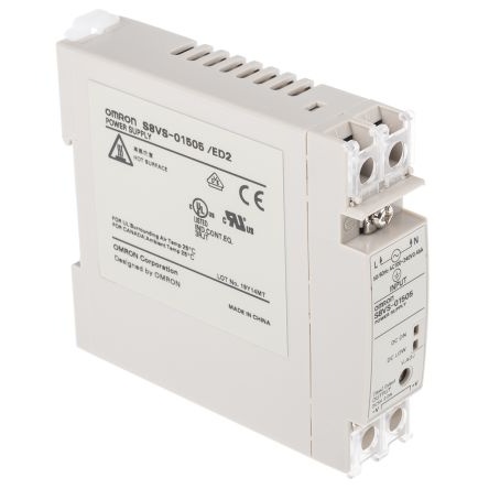 Omron DINレール取付け用スイッチング電源, S8VS01505, 出力:2A, 定格