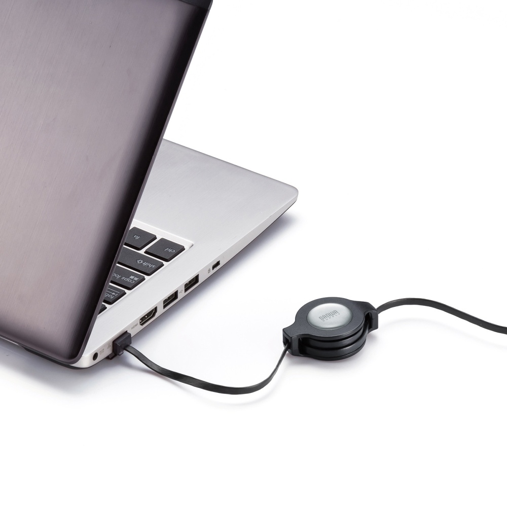 自動巻取りLANケーブル(カテゴリ5e)【KB-MK15BKN】