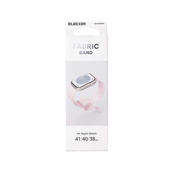 Apple Watch用ファブリックバンド(41/40/38mm)【AW-41BDFBPN】