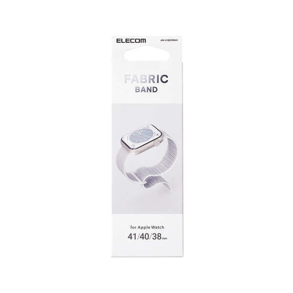 Apple Watch用ファブリックバンド (41/40/38mm)【AW-41BDFBWH】