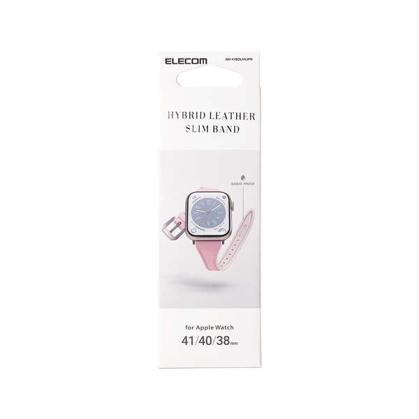 Apple Watch用ハイブリッドレザースリムバンド(41/40/38mm)【AW-41BDLHVJPN】