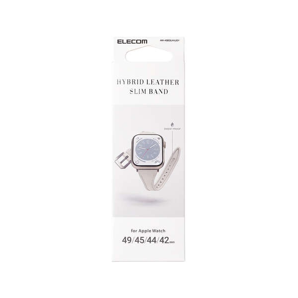 Apple Watch用ハイブリッドレザースリムバンド(49/45/44/42mm)【AW-45BDLHVJGY】