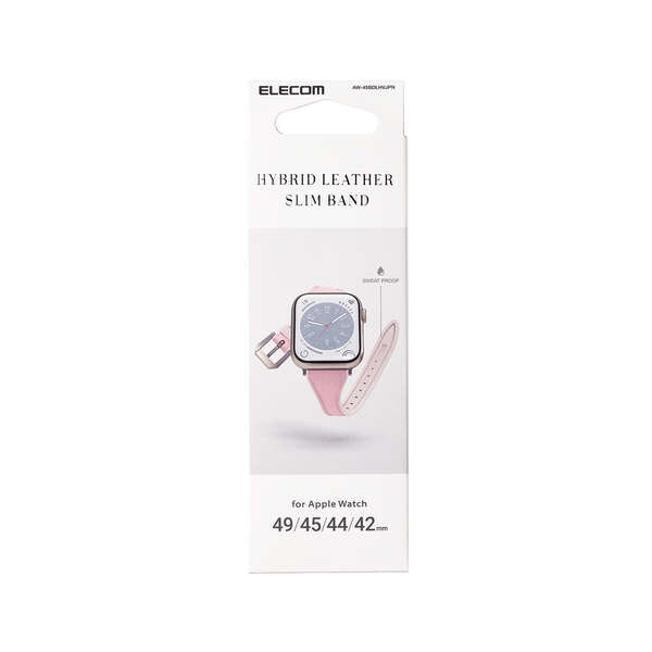 Apple Watch用ハイブリッドレザースリムバンド(49/45/44/42mm)【AW-45BDLHVJPN】
