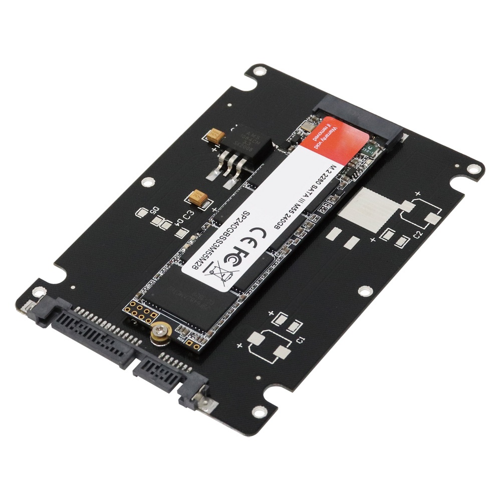 M.2 SATA SSD - 2.5インチSATA変換マウンタ【HDM-45B】