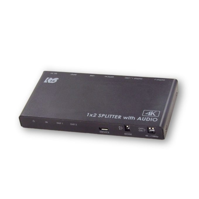 4K60Hz/ダウンスケール対応 HDMI分配器【RS-HDSP2PA-4K】