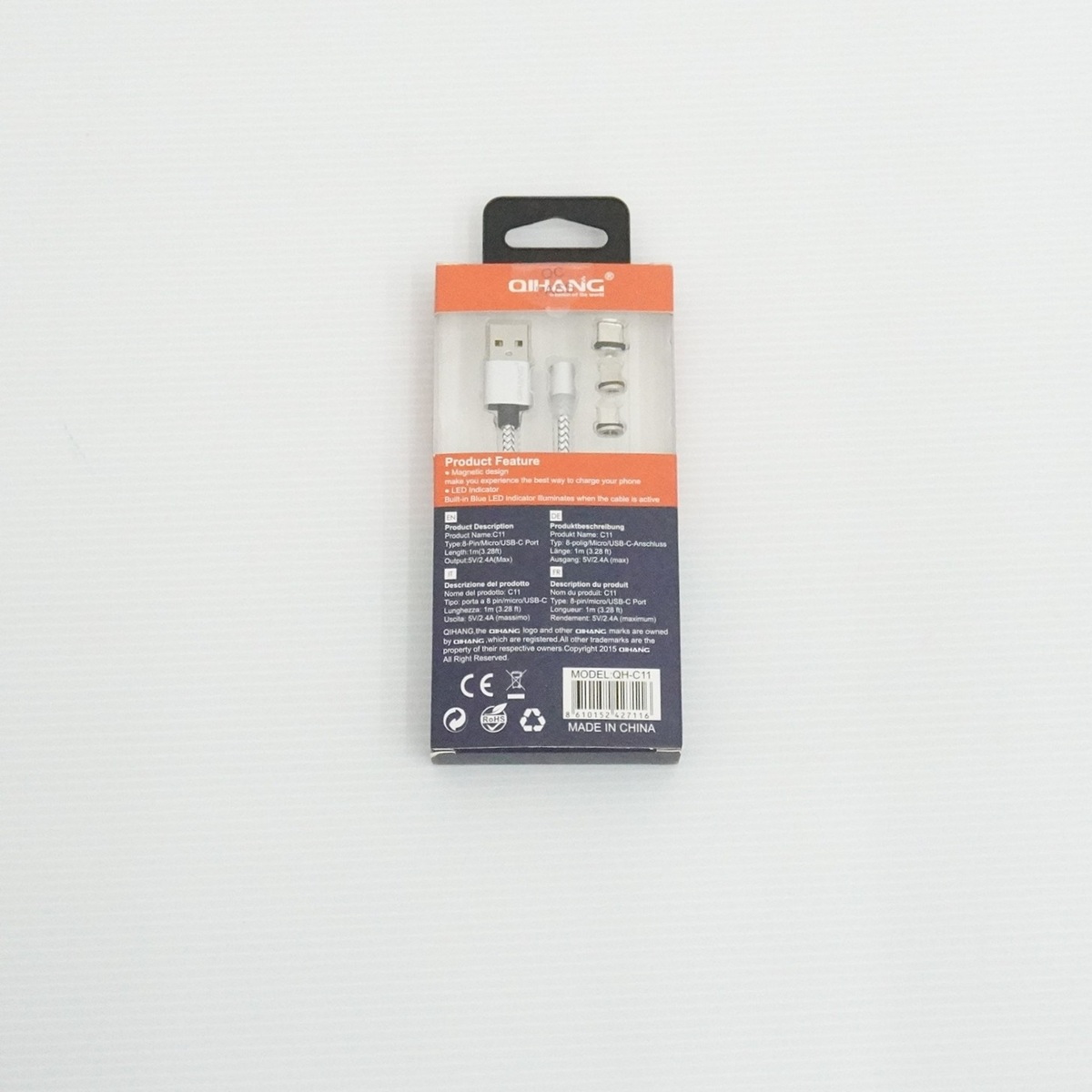 【在庫処分セール】3in1 マグネティックケーブル【EM-TRICMG-MCL-1M-SV】