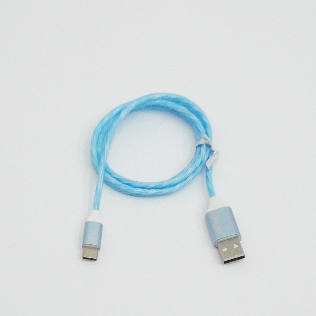 【在庫処分セール】流れるLED Type-Cケーブル【EM-US20C-LEDFL-1M-BL】