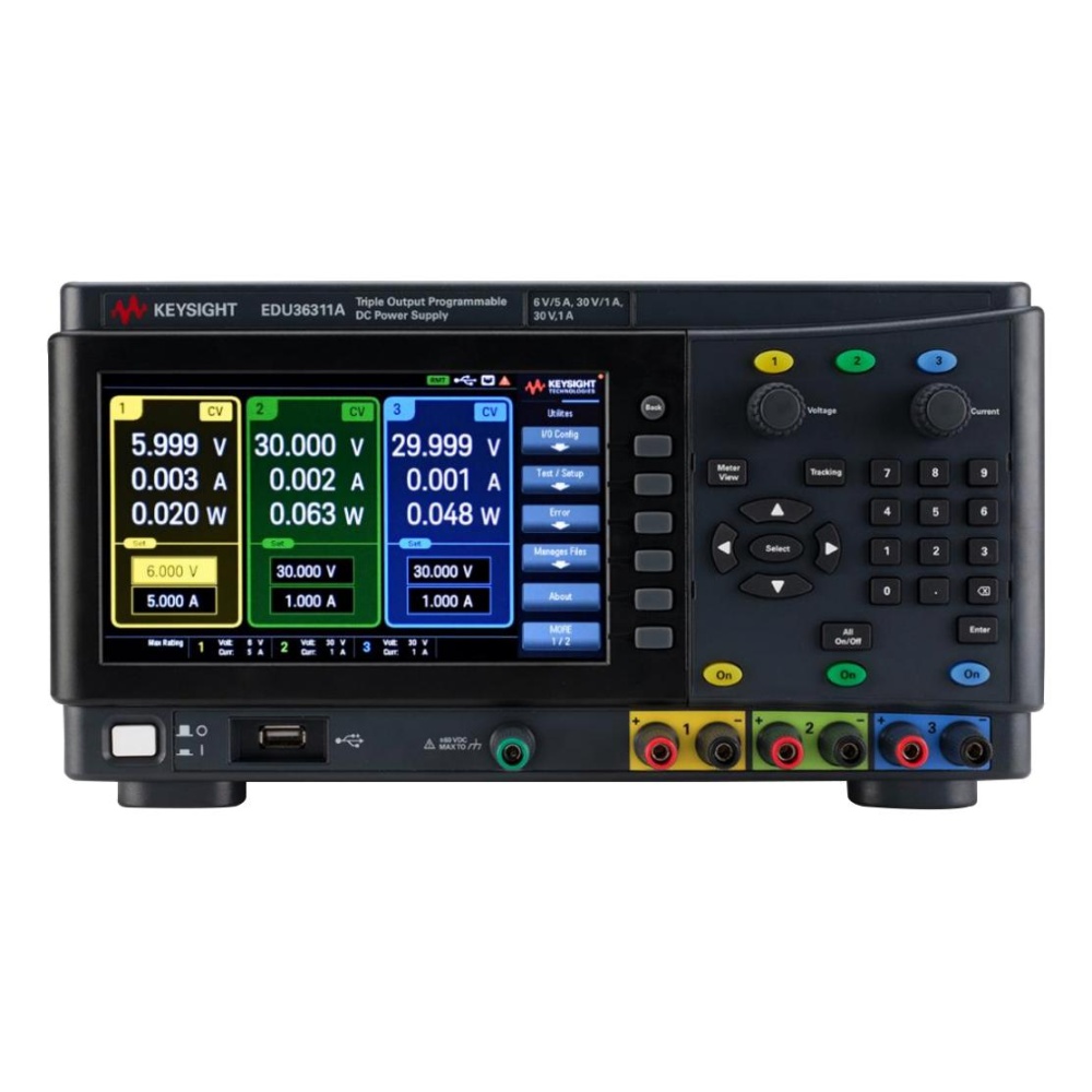 Keysight EDU36311A DC Power Supply, Triple Output, 6 V / 5 A
