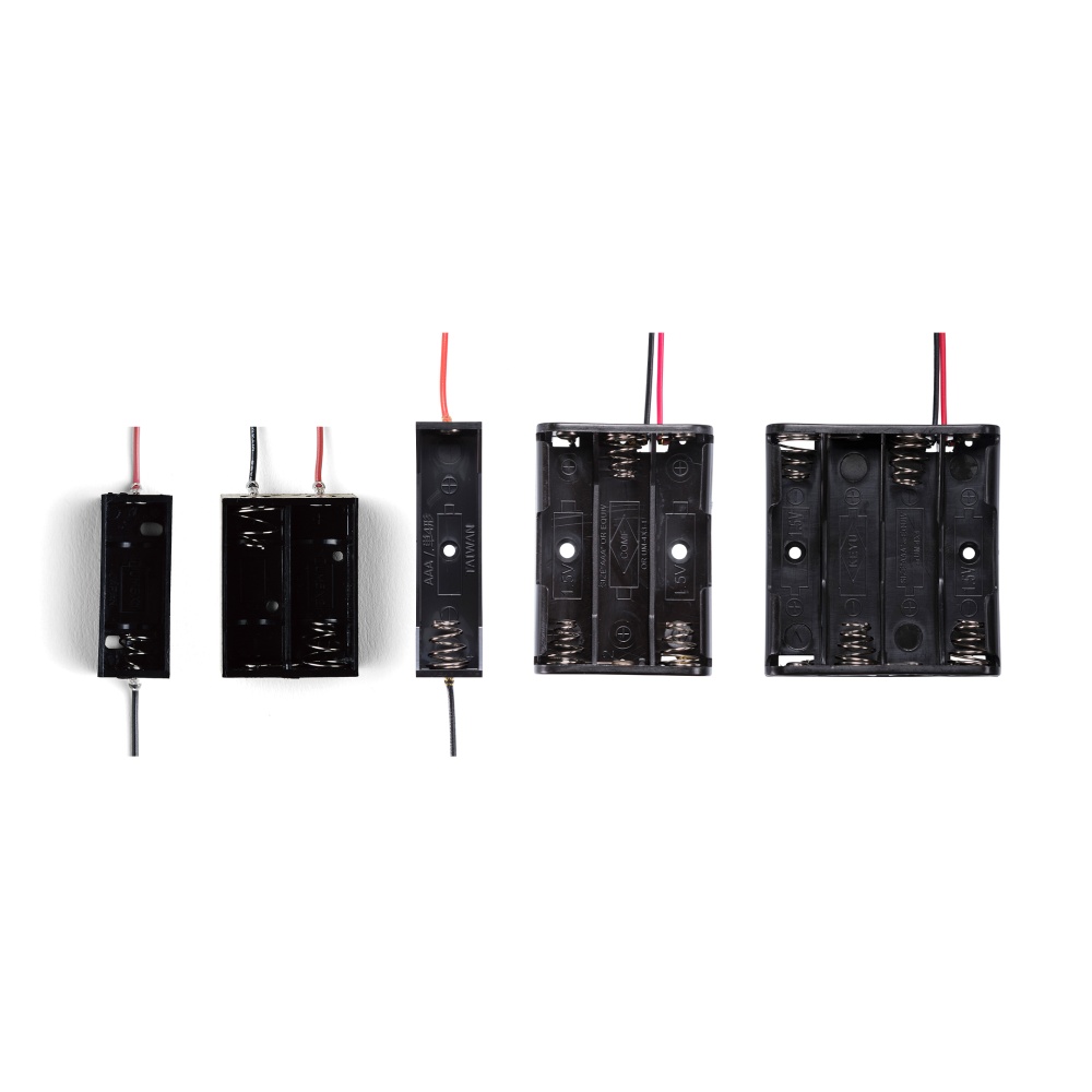 リード線付き電池ホルダー (単4×1、50個入)【SN4-1-P】