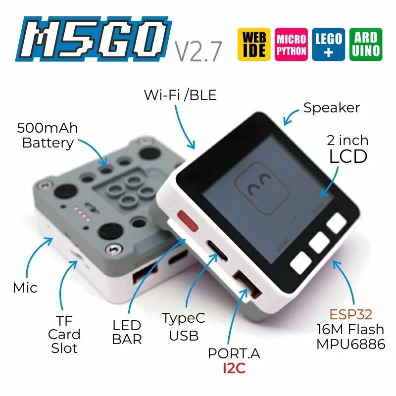 M5GO IoTスターターキット V2.7【M5STACK-K006-V27】