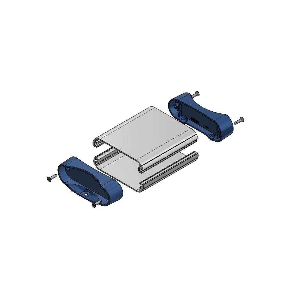 MXF型壁付ネットワークアルミケース(23.4×60.9×65/ブラック/ブラック)【MXF2-6-7BBP】
