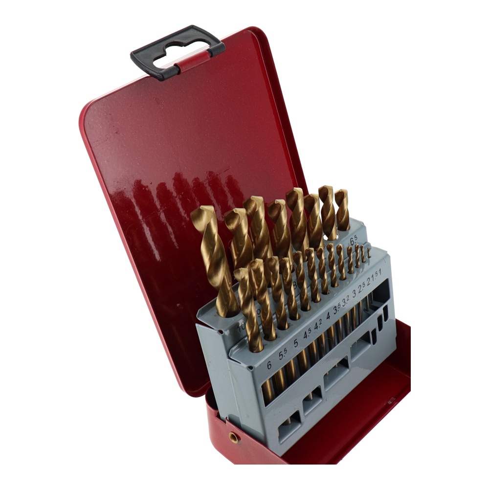 21pcs.チタンコーティング鉄工ドリル刃セット【TTS-21】