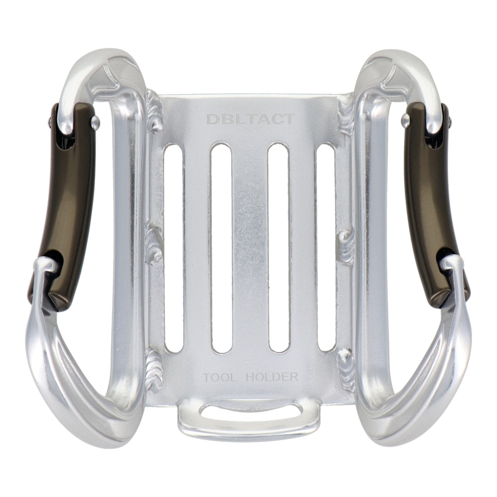 カラビナ工具差ダブル <湾曲ゲート> 大×大 高強度アルミ鍛造品 シルバー【DT-ATW】