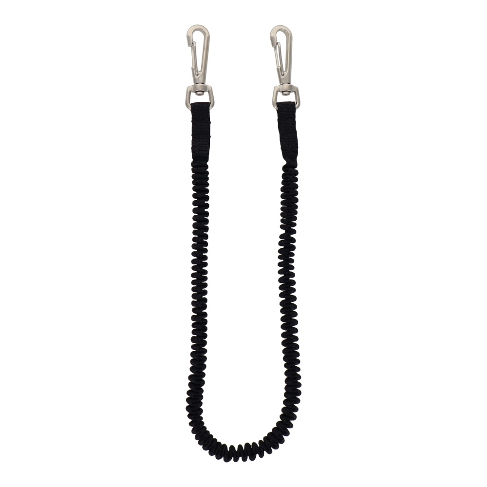 布製安全コード 使用荷重1kg <フック2個> ブラック【DT-ST-03BK】