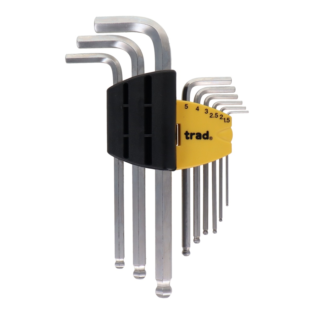 9pcs.セミロングボールポイントL型レンチセット【TSB-9M】