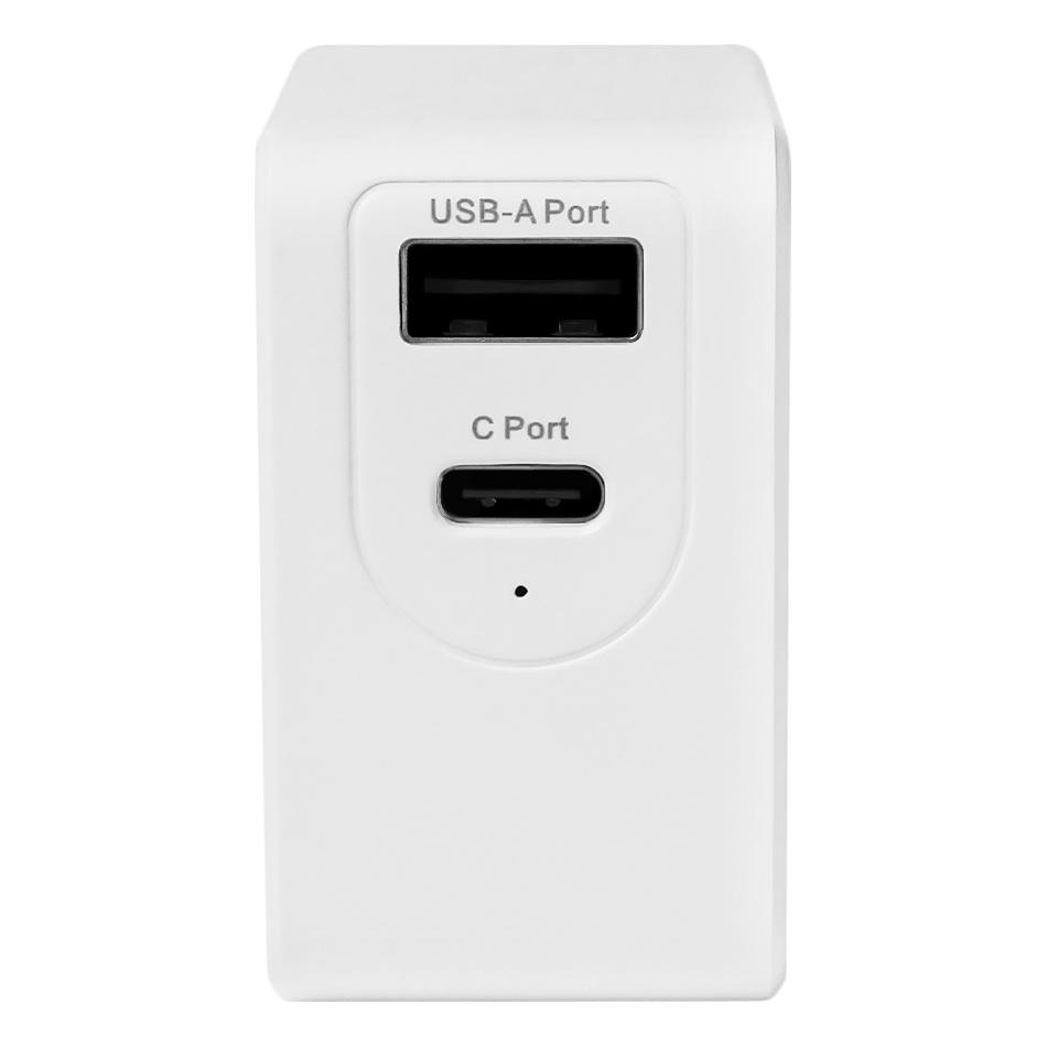 Power Delivery対応充電器(最大65W/Type-C×1、Type-A×1/ホワイト)【APD-A065AC-WH】